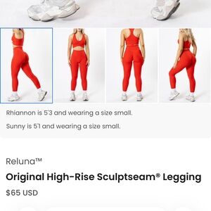 NEW PARAGON Original High-Rise Sculptseam® Legging - Red